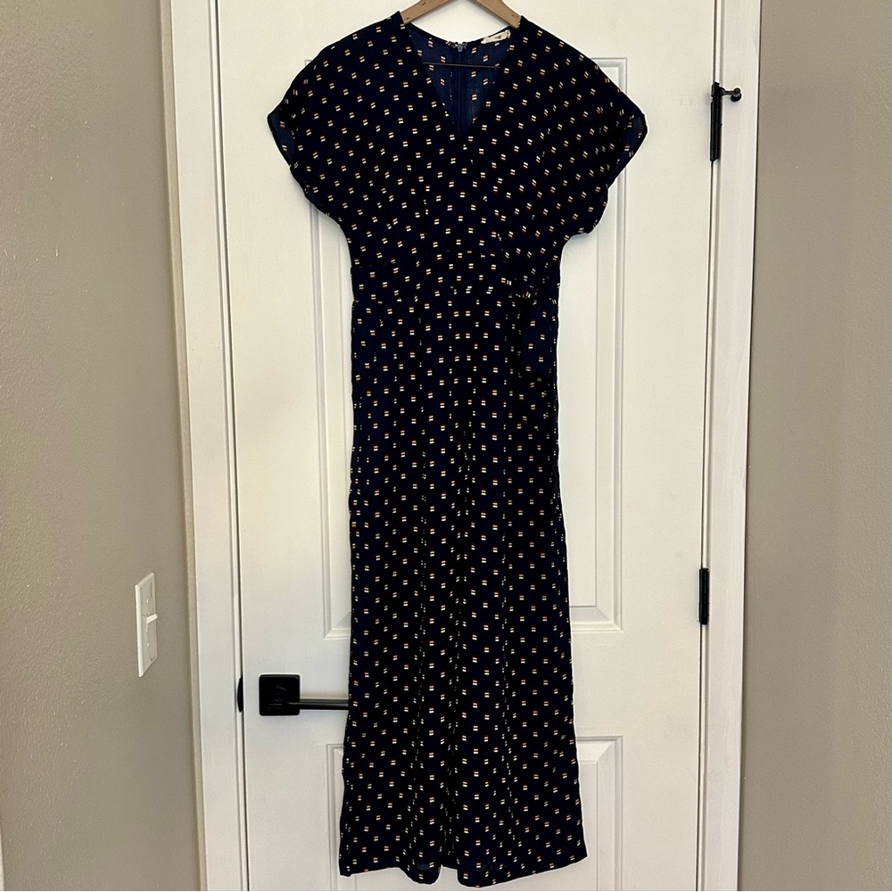 Navy Detailed Wide Leg Boutique Jumpsuit for Women  - Elegant Everyday Style